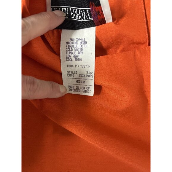 Peter Popovitch Satin 3 pc Suit Set Jacket, Top & Pants Pink & Orange Medium/Sma - Picture 13 of 16